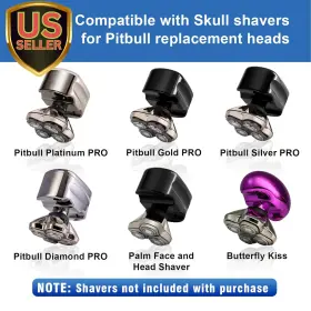 0101 0814 5 Blade Replacement Shaver Heads Compatible With Skull For Pitbull Gol