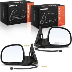 Apmi208am A-premium Pair 2 Driver And Passenger Side Power Mirror - Compatible Black