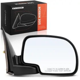 Apmi291 A-premium Passenger Side Manual Door Mirror - Compatible With Chevy Black