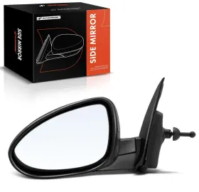 Apmi730 A-premium Driver Side Manual Door Mirror - Compatible Standard Size Black