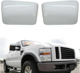 Aba546747 Abagael Oxford White Mirror Cover Caps For 2008-2024 Ford F250 Normal Aba546747 Abagael Oxford White Mirror Cover Caps For 2008-2024 Ford F250 Normal