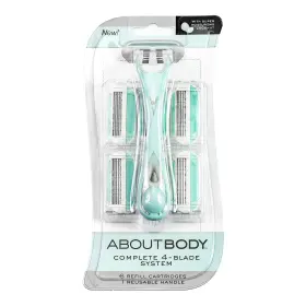 Nc65011 About Face Body Kai Complete 4-blade Shaving System For Women Minimizes Nick