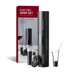 Abuzhen 709445830424 Electric Wine Opener Black Usb Charging Rechargeable Automatic Corkscrew