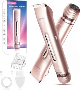 Aedicce 445050230282 Bikini Trimmer For Women 2 In 1 Dual Head Womens Electric Shaver Razo