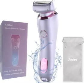 Af-8090 Aesfee Electric Shaver For Women Legs Lady Razors Hair Removal Waterproof Purple