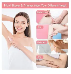 Yp-7017 Aibrit Pro Electric Shaver For Women Waterproof Razors 2 In 1 Dual Bikini Hair Trimmer #3