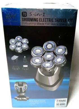 Rq2016 Aidalls Wellup Aw 7d 5 In 1 Grooming Electric Shaver Kit New Sealed Bald Men