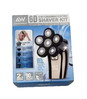 Vine-6d03 Aidalls Wellup Quick Shave Electric Head Shaver Kit 6d 5 In 1 Grooming 6 Blades