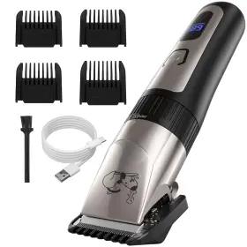 Jp-clipper-pet-1pc Ajelu Dog Grooming Clipper Kit Cordless Low Noise Rechargeable Electric Trimmer Wi