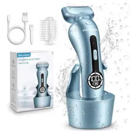 Akunbem 008678776777 Electric Razors Women Legs Bikini Trimmer Shaver - Blue