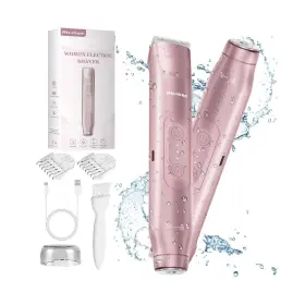 Ipx7 Akunbem A001 2 In 1 Women Electric Shaver Dual Head Bikini Trimmer For Waterpro
