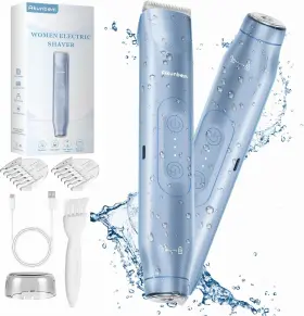 Ipx7 Akunbem A002 2 In 1 Women Electric Shaver Dual Head Bikini Trimmer For Waterproof