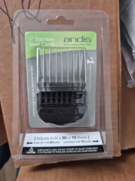 Andis 040102245558 Adjustable Blade Stainless Steel Comb Attachment 1 Inch