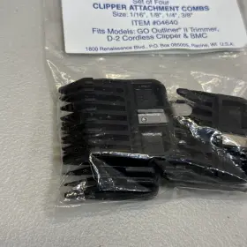 04640 Andis Attachment Combs 4pc 1/16 Inch 1/8 1/4 3/8 Outliner Ii D-2 Bmc #04640 #2
