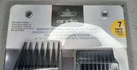 33645 Andis Master Series Premium Hair Clipper Attachment Comb Set Metal Clip Black 7 #3 33645 Andis Master Series Premium Hair Clipper Attachment Comb Set Metal Clip Black 7 #3