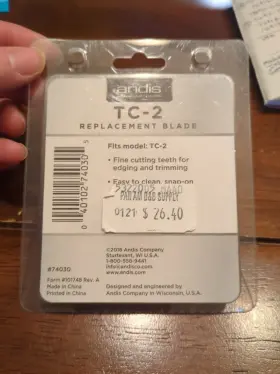 74030 Andis Tc-2 Replacement Blade #2