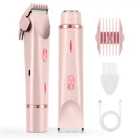 Afs0236l Anfoos Womens Electric Shaver Bikini Trimmer For Women Razors 2-in-1 Pink