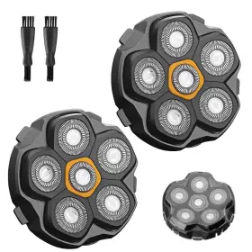 Anysonic 744759300515 2 Pcs Half Of The 6 Blade Magnetic Replacement Shaving Head Shaver Replace