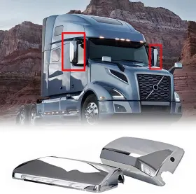 Mz-7204e Aostirmotor Pair Chrome Door Mirror Covers Fit For Volvo Vnl