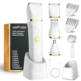 Bg600wh Areyzin Bikini Trimmer - Electric Razor For Women 3 In 1 Pubic Hair
