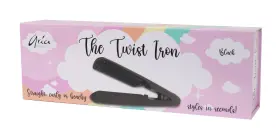542709 Aria Beauty Twist Iron Dual Voltage Hair Straightener And Curler 2-in-1 Bla