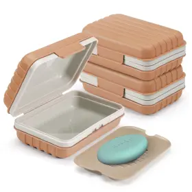 Cn.20240813019 Astimesa 3 Pack Travel Soap Holder Box Portable Large Dish Tray With Lid Leakpr
