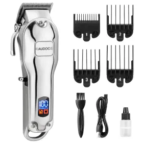 1986-silver Audoc Professional Cordless Hair Clippers For Men Maquina Para Cortar Pelo De Homb