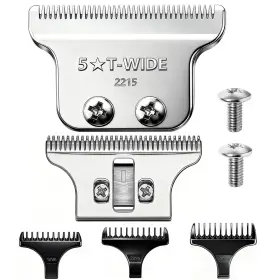Au-2215-s-01 Audoc 2215 Adjustable Replacement T Wide Blades Compatible With Wahl 5 Star Silver
