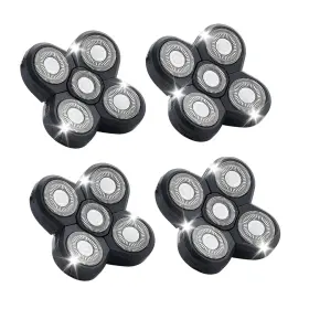 L3-x1ks-gtx3 Audoc 4pcs Shaver Replacement Blades 5 Head Heads For Bald Men And Face