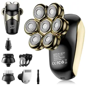 Auralmax 647581435083 Maquina De Afeitar Rasuradora Electrica Usb Para Recargable Hombre Cabeza Calva