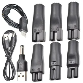 9-in-1-bk Azjckew 9 Pcs Power Cord 5v Usb Adapter Suitable For Most Electric Hair Clipper Trimm