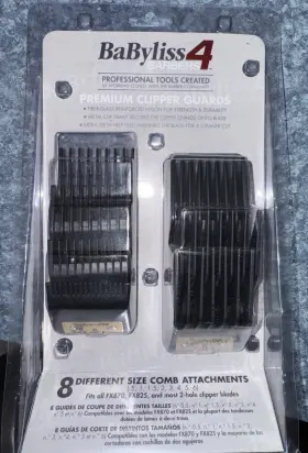Fxpcg-320-b Babyliss 4 Barbers Comb Attachments Set - 8 Pieces