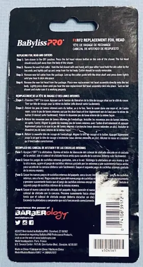 Fxrf2 Babyliss Pro Replacement Foil Head Cutters - New #2 Fxrf2 Babyliss Pro Replacement Foil Head Cutters - New #2