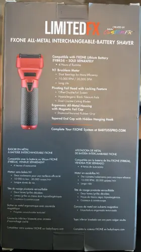 Fx4r Babylisspro Fxone Limitedfx All-metal Foil Facial Shaver Cordless Rechargeable