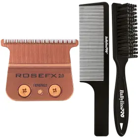 Fx707rg2-f1-k Babylisspro Babyliss Pro Rose Gold Fx707rg2 Deep Tooth T-blade 2.0mm With Brush And 9ftft Comb