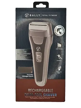 Bl003-n0c Bally Total Fitness Mens Shaver Rechargeable Dual Foil Mid#4590624 Nib Cordless