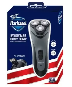 Barbasol 805106840013 Rechargeable Rotary Shaver With Pop Up Trimmer For Men Brand New In Box