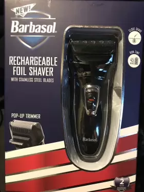 Cbf1-2001-blk Barbasol Rechargeable Foil Shaver Pop Up Trimmer With Stainless Steel Blades New-barbasol