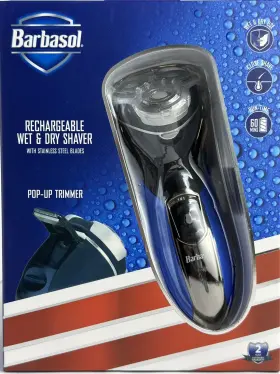 Cbr1-1001-usb Barbasol Close Shave Rotary Rechargeable Wet And Dry Shaver With Pop-up Trimmer #3