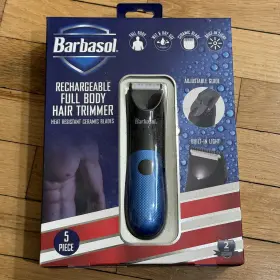 Cbt1-8002-blk Barbasol Waterproof Rechargeable Wet/dry Body Hair Trimmer With Ceramic Blades