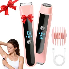 Ct14 Bayfree 2-in-1 Bikini Trimmer For Women Dual-head Shaver Painless Pubic &