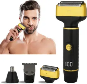 Beanify 445056333383 Electric Razor For Men And Women 3-in-1 Cordless Rechargeable Foil Shaver With Le Beanify 445056333383 Electric Razor For Men And Women 3-in-1 Cordless Rechargeable Foil Shaver With Le