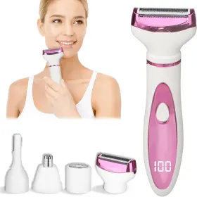 Beanify 744759565594 Electric Razor For Women Men 4 In 1 Painless Ladies Wet And Dry Body Razors Fa