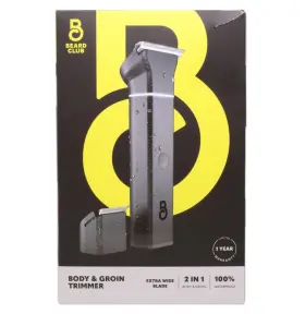 Beard Club 855562007949 2-in-1 Waterproof Body And Groin Trimmer With Extra Wide Blade