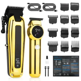 Xr-102-a Beatslm Professional Mens Clippers And Trimmer Set Barber Led Display Hai