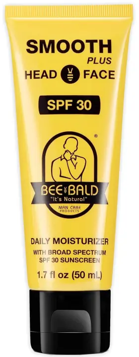 Bee Bald 726084537644 Smooth Plus Head And Face Moisturizer With Spf 30 Sunscreen Lotion Protec