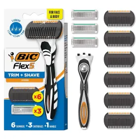 Bic 070330753068 Flex 5 Trim And Shave Body Beard Trimmer For Men Blades 3-in-1 Groom Bic 070330753068 Flex 5 Trim And Shave Body Beard Trimmer For Men Blades 3-in-1 Groom