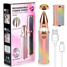 Blackiris Hb-203 2 In 1 Facial Hair Remover And Eyebrow Trimmer For Women - Rechargeable Electri