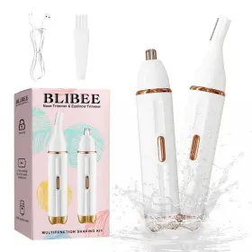 Bb-0709 Blibee Nose Hair Trimmer For Women - 2-in-1 Painless Eyebrow And Facial F