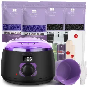 Blitzwax 619793695791 Brazilian And Bikini Waxing Kit For Women Hard Wax Warmer Face